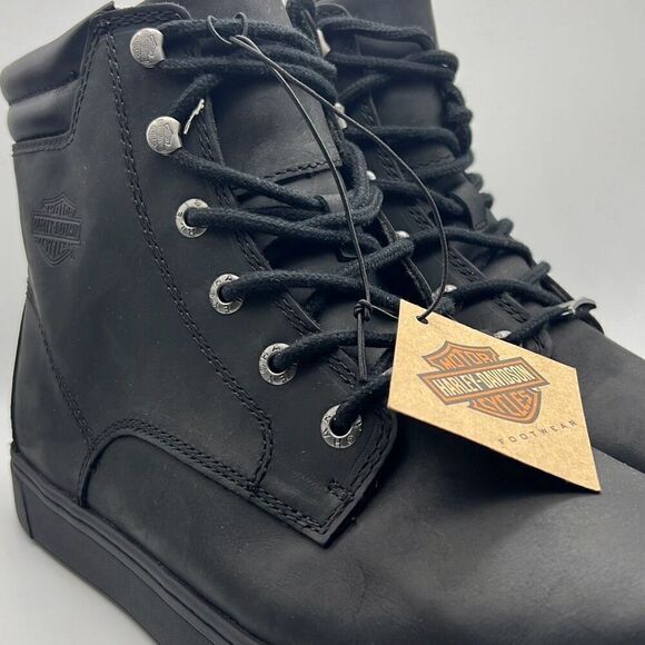 Harley Davidson Watkins Black Leather Motorcycle riding Boot D93758 NWB Men 11.5 main image 9